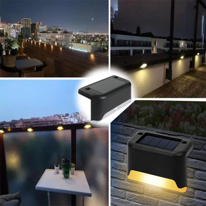 Solar Deck Lights Outdoor 8-Pack – IP67 Waterproof LED Step Lights for Stairs, Fence & Pathway | Vistolux