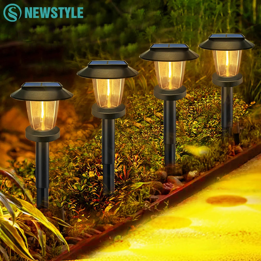 Solar Pathway Lights Outdoor 6-Pack – IP65 Waterproof Garden Walkway Lamps for Driveway & Landscape | Vistolux
