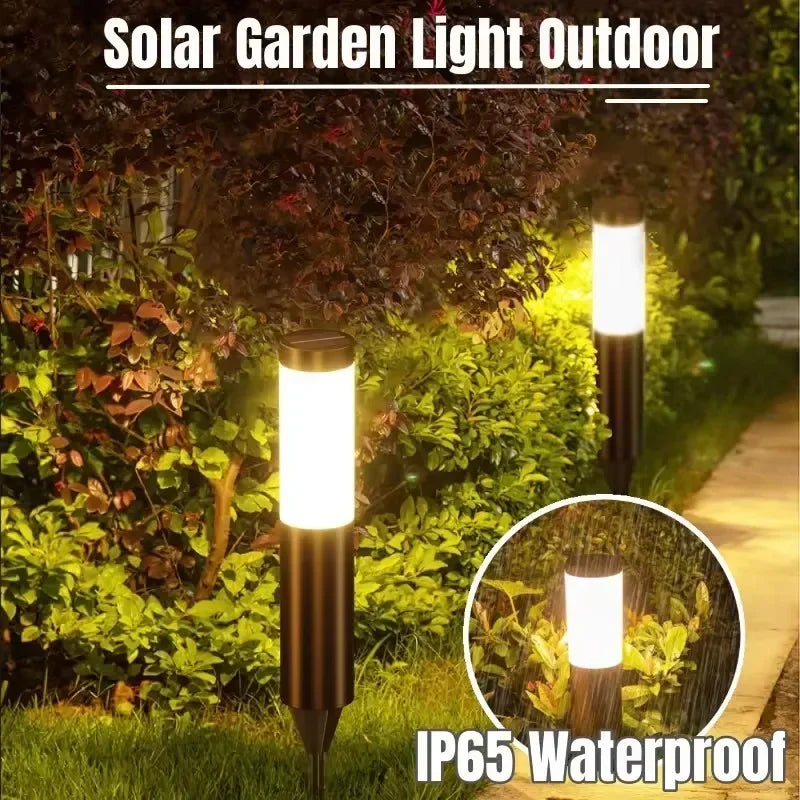 Stainless Steel Solar Pathway Lights Outdoor 4-Pack – Premium Garden Walkway Lighting | Vistolux