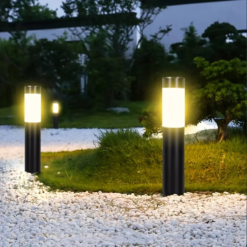 Stainless Steel Solar Pathway Lights Outdoor 4-Pack – Premium Garden Walkway Lighting | Vistolux