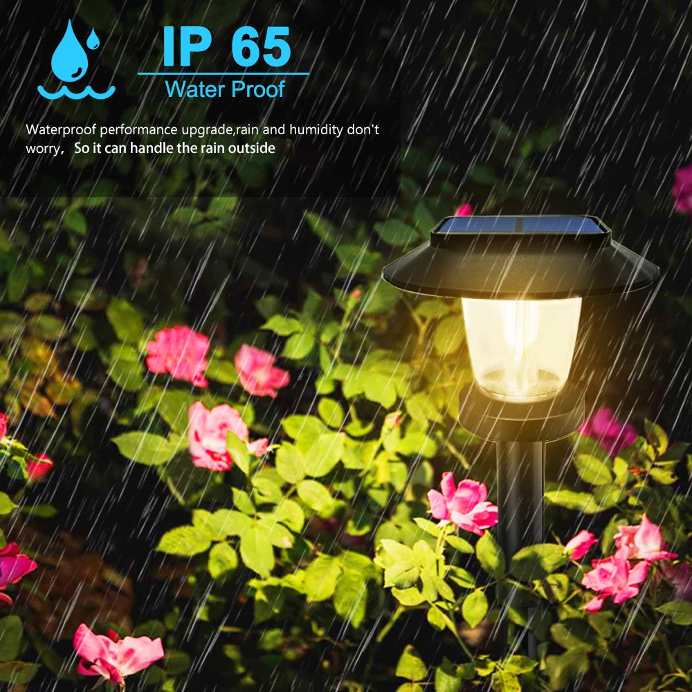 Solar Pathway Lights Outdoor 6-Pack – IP65 Waterproof Garden Walkway Lamps for Driveway & Landscape | Vistolux