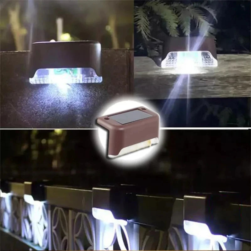 Solar Deck Lights Outdoor 8-Pack – IP67 Waterproof LED Step Lights for Stairs, Fence & Pathway | Vistolux