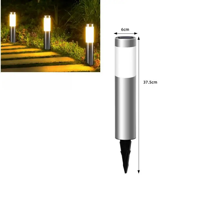 Stainless Steel Solar Pathway Lights Outdoor 4-Pack – Premium Garden Walkway Lighting | Vistolux