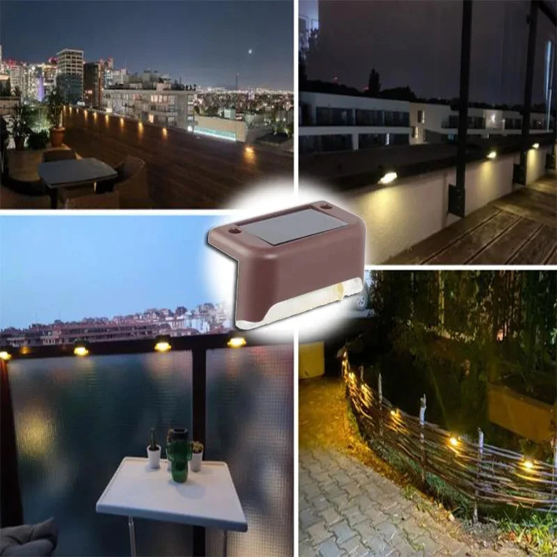 Solar Deck Lights Outdoor 8-Pack – IP67 Waterproof LED Step Lights for Stairs, Fence & Pathway | Vistolux