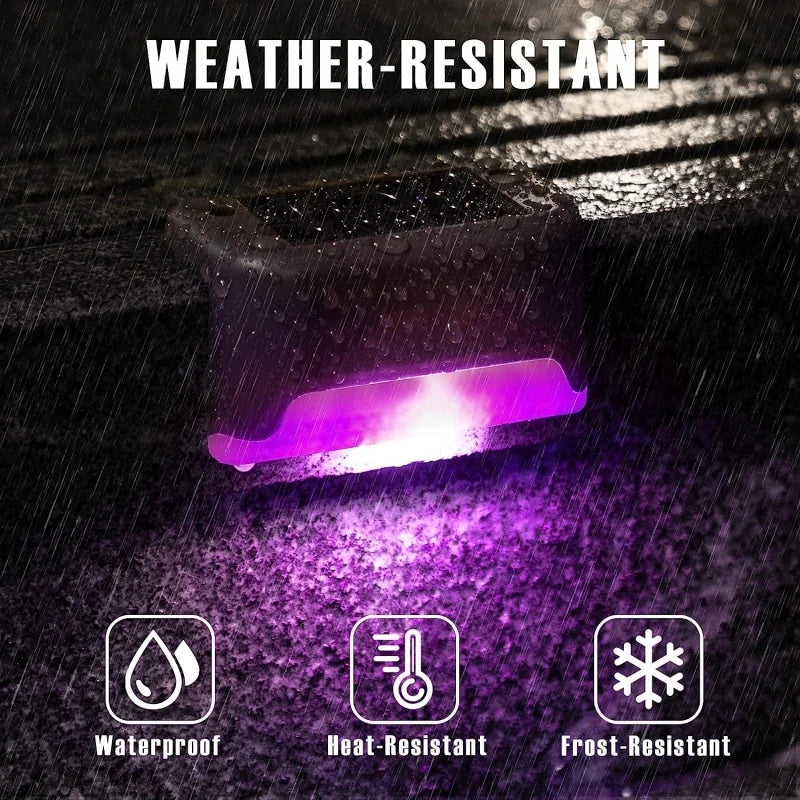 Solar Deck Lights Outdoor 8-Pack – IP67 Waterproof LED Step Lights for Stairs, Fence & Pathway | Vistolux