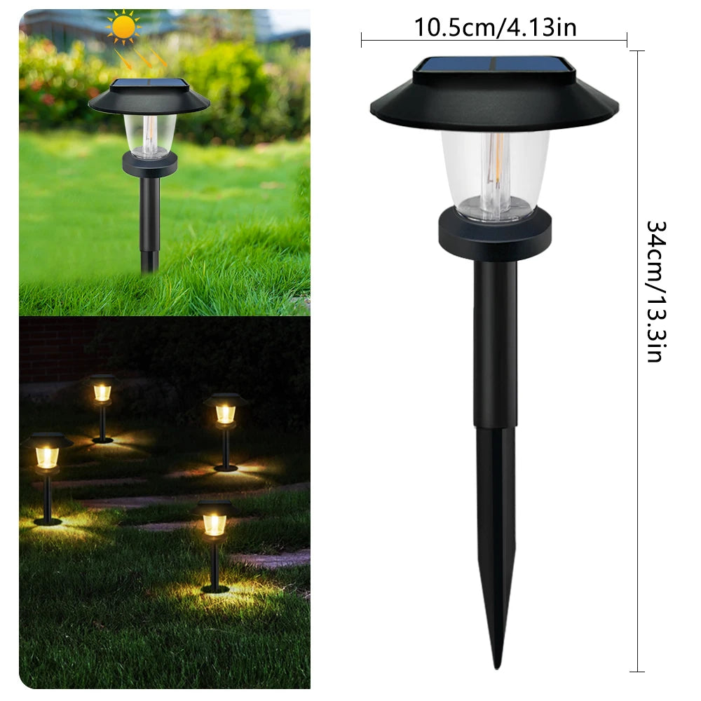 Solar Pathway Lights Outdoor 6-Pack – IP65 Waterproof Garden Walkway Lamps for Driveway & Landscape | Vistolux